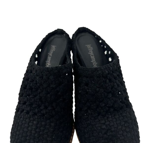 Jeffrey Campbell Mules Pointed Toe Crochet Stacked Heel Leone Size 7.5 Bohemian - Picture 4 of 10